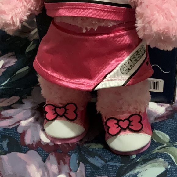 Build-A-Bear Pink Cheerleader Bear with Bow - Picture 4 of 9